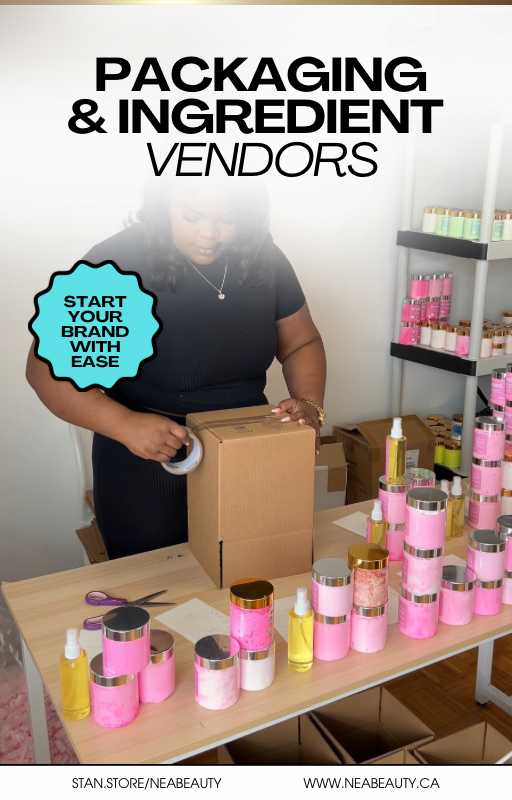Ingredients & Packaging Vendor List